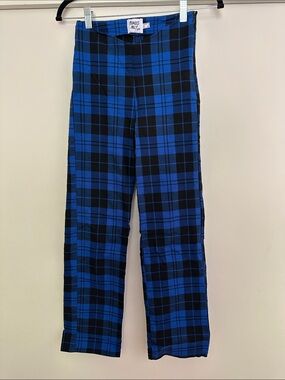 Princess Polly Blue and Black Plaid Pants